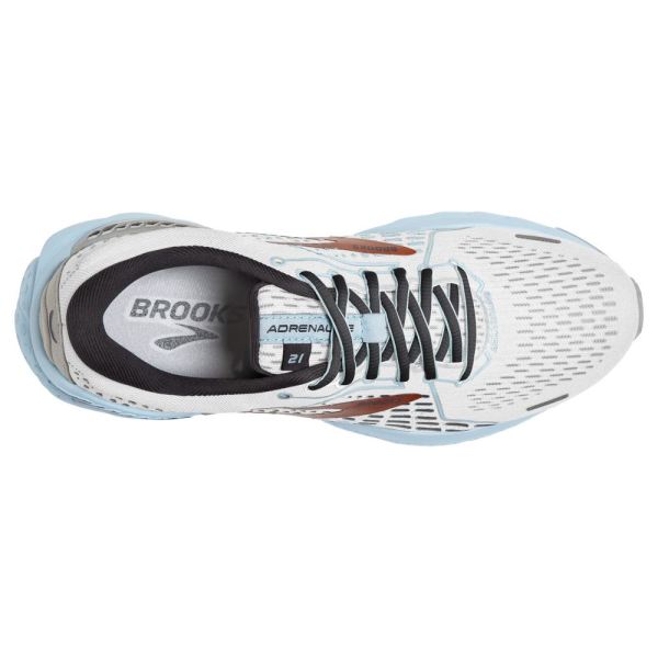 Brooks Shoes - Adrenaline GTS 21 White/Alloy/Light Blue            