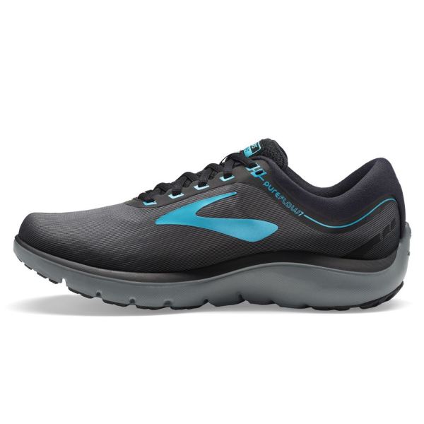 Brooks Shoes - PureFlow 7 Grey/Black/Green            