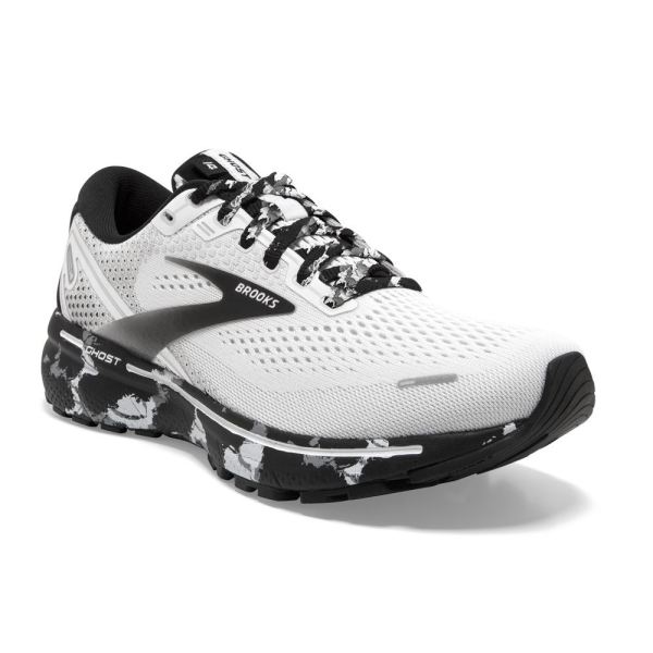 Brooks Shoes - Ghost 14 White/Grey/Black            