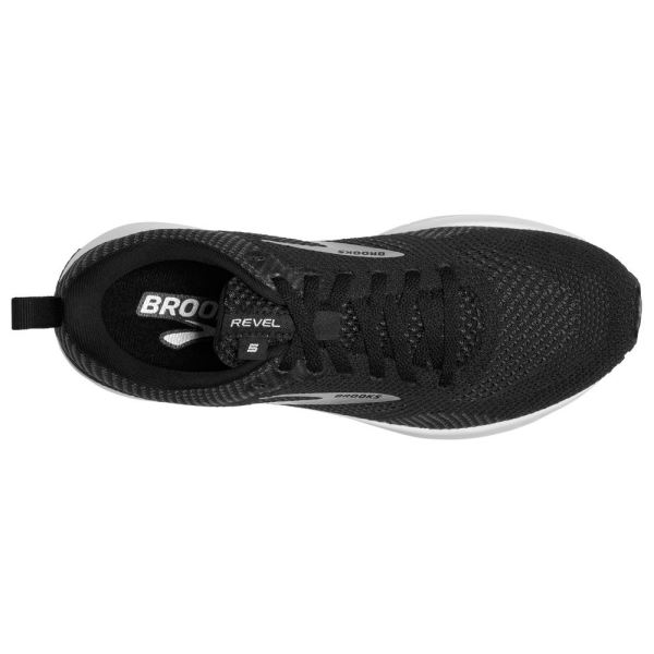 Brooks Shoes - Revel 5 Black/Metallic/White            