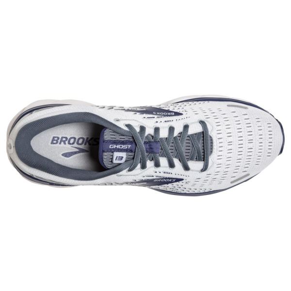 Brooks Shoes - Ghost 13 White/Grey/Deep Cobalt            