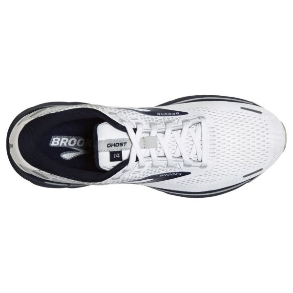 Brooks Shoes - Ghost 14 White/Grey/Navy            