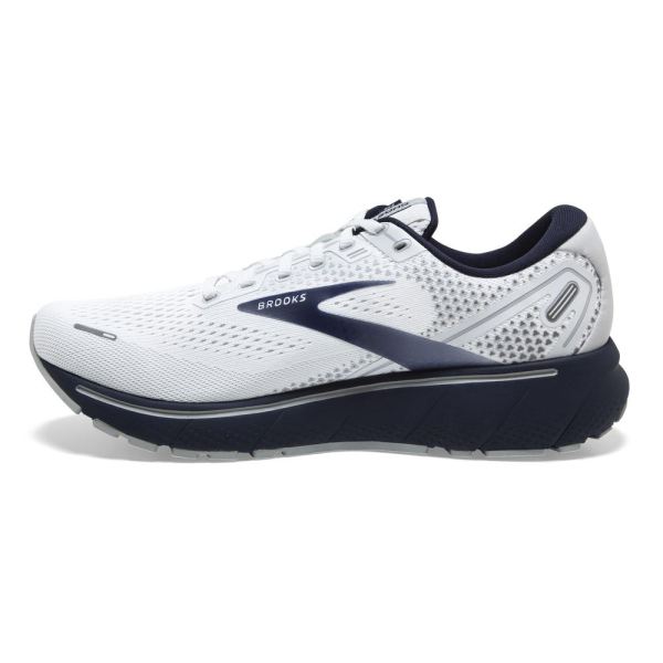 Brooks Shoes - Ghost 14 White/Grey/Navy            