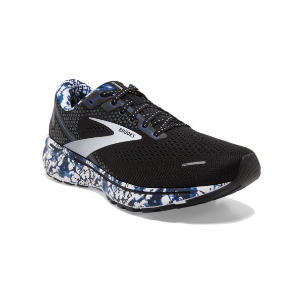 Brooks Shoes - Ghost 14 Black/White/True Blue            