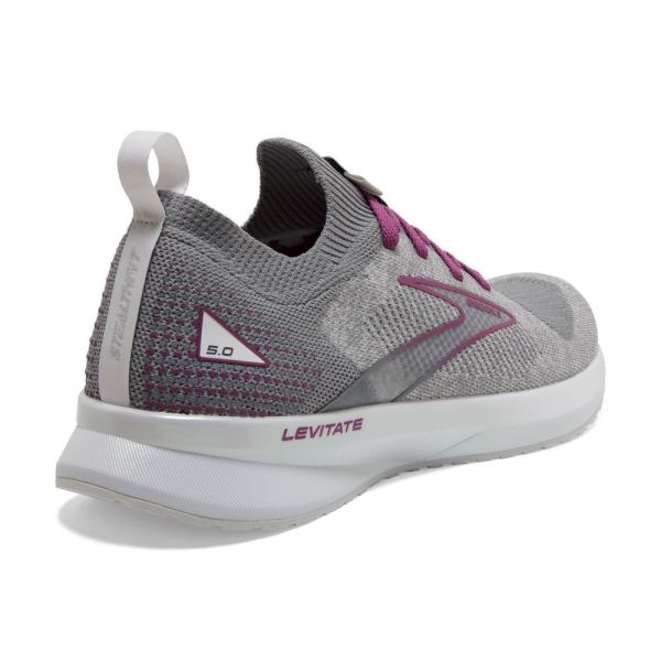 Brooks Shoes - Levitate StealthFit 5 White/Grey/Baton Rouge            