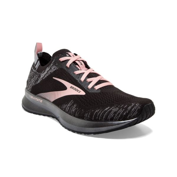 Brooks Shoes - Levitate 4 Black/Grey/Coral Cloud            