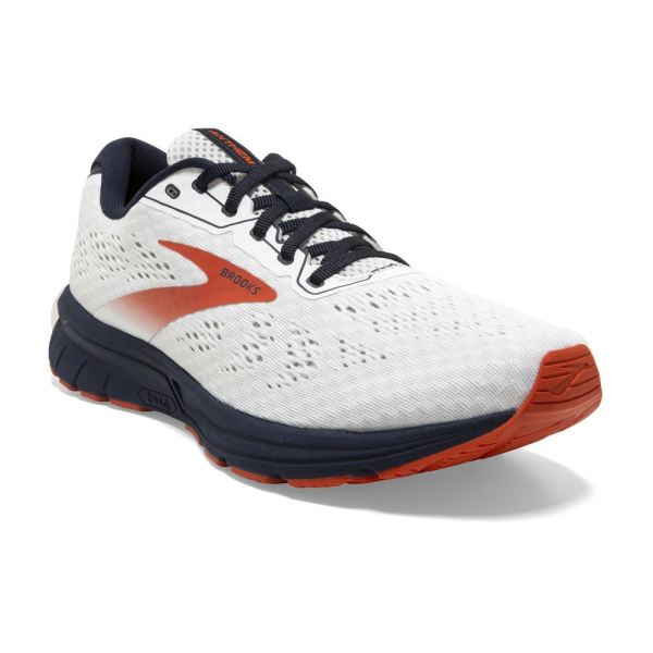 Brooks Shoes - Anthem 4 White/Navy/Red Clay            