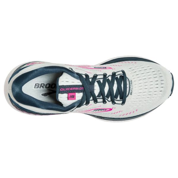 Brooks Shoes - Glycerin GTS 19 Ice Flow/Navy/Pink            