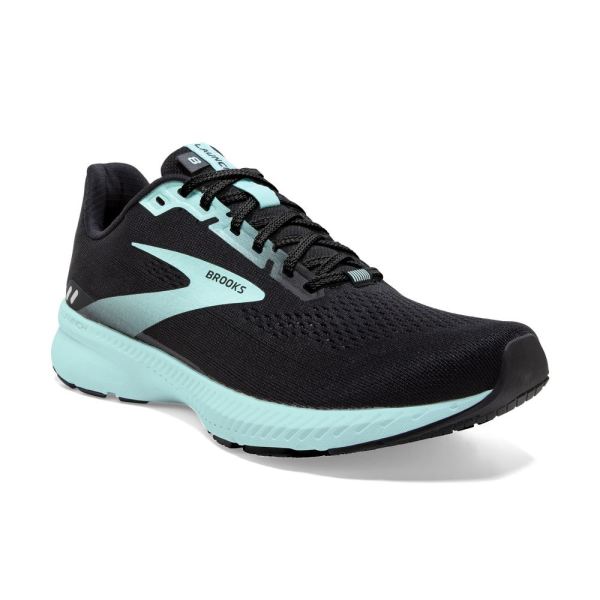 Brooks Shoes - Launch 8 Black/Ebony/Blue Tint            