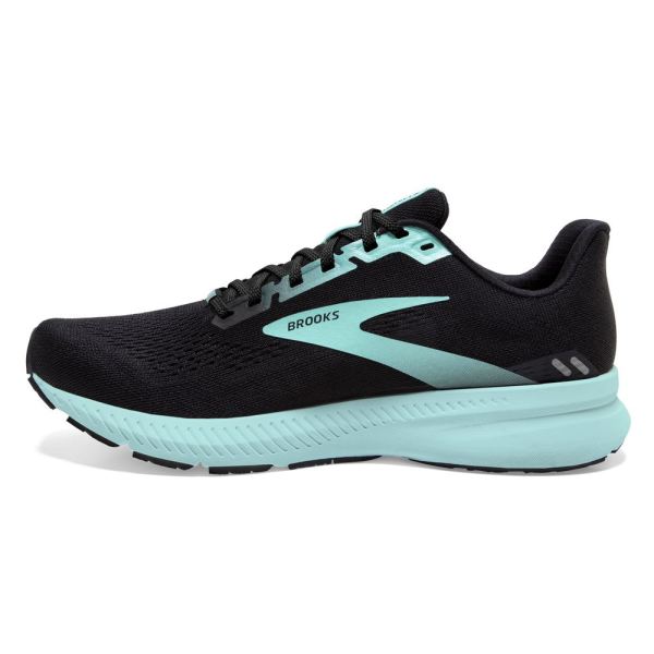 Brooks Shoes - Launch 8 Black/Ebony/Blue Tint            