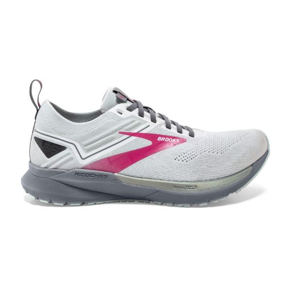 Brooks Shoes - Ricochet 3 White/Ice Flow/Pink