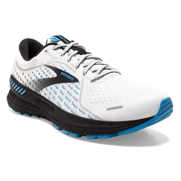 Brooks Shoes - Adrenaline GTS 21 White/Grey/Atomic Blue            