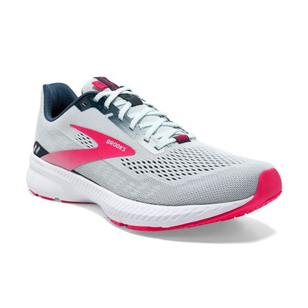 Brooks Shoes - Launch 8 Ice Flow/Navy/Pink            