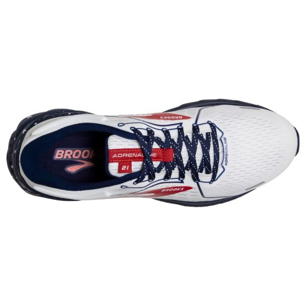 Brooks Shoes - Adrenaline GTS 21 White/Blue/Red            