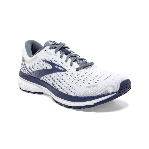 Brooks Shoes - Ghost 13 White/Grey/Deep Cobalt            