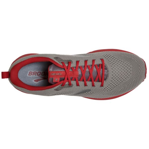 Brooks Shoes - Revel 5 Grey/Red            