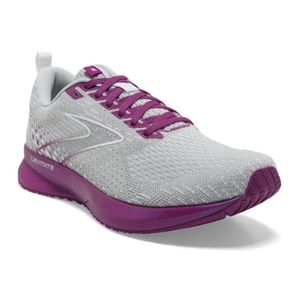 Brooks Shoes - Levitate 5 Grey/Lavender/Baton Rouge            