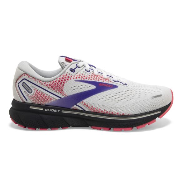 Brooks Shoes - Ghost 14 White/Purple/Coral