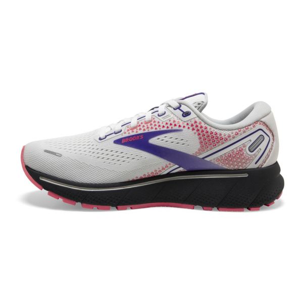 Brooks Shoes - Ghost 14 White/Purple/Coral            