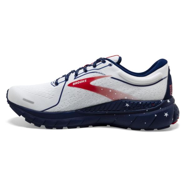 Brooks Shoes - Adrenaline GTS 21 White/Blue/Red            