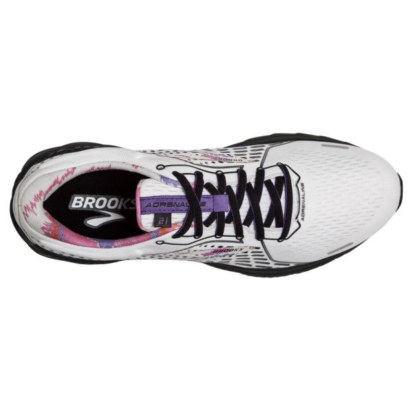 Brooks Shoes - Adrenaline GTS 21 White/Black/Ultra Violet            