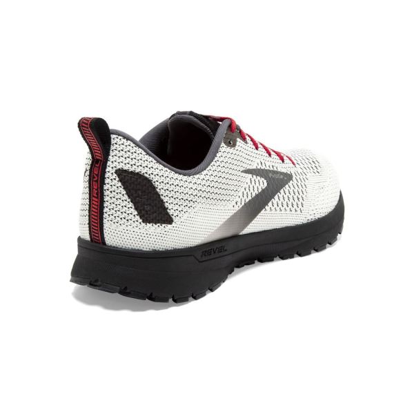 Brooks Shoes - Revel 4 White/Black/Red            