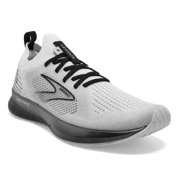 Brooks Shoes - Levitate StealthFit 5 White/Grey/Black            