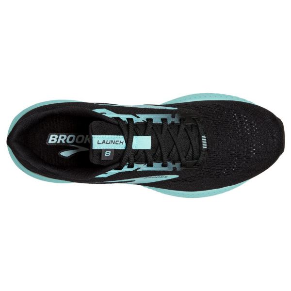 Brooks Shoes - Launch 8 Black/Ebony/Blue Tint            