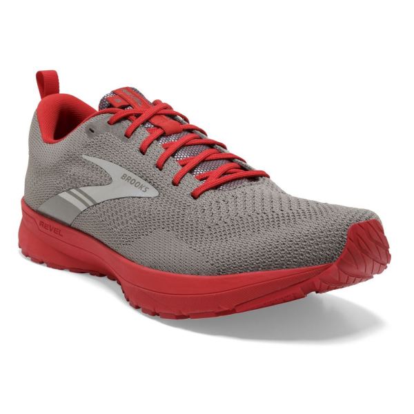Brooks Shoes - Revel 5 Grey/Red            