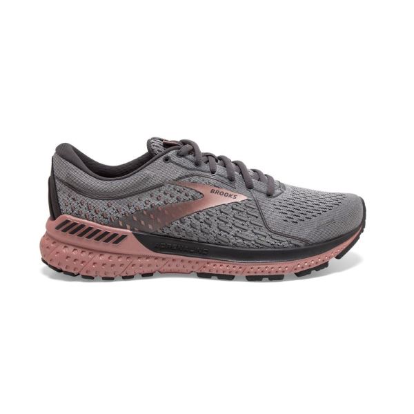 Brooks Shoes - Adrenaline GTS 21 Grey/Black/Rose Gold