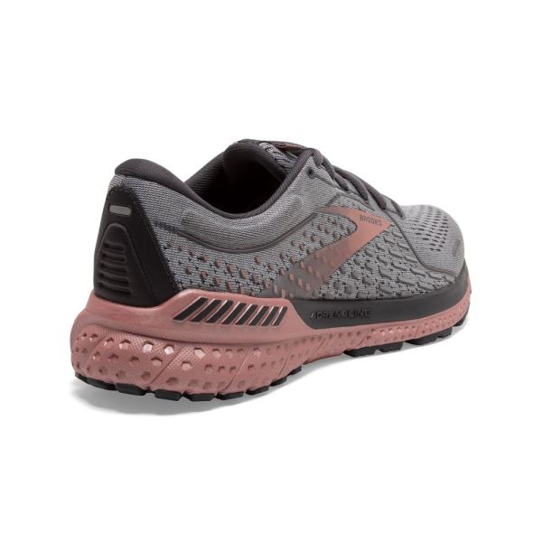 Brooks Shoes - Adrenaline GTS 21 Grey/Black/Rose Gold            