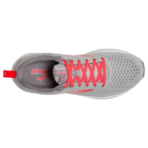 Brooks Shoes - Revel 4 Oyster/Alloy/Fiery Coral            