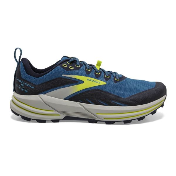 Brooks Shoes - Cascadia 16 Mykonos Blue/Peacoat/Lime