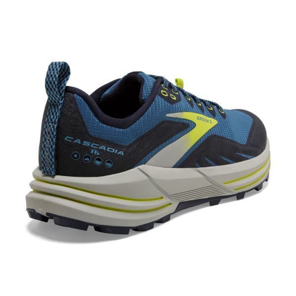 Brooks Shoes - Cascadia 16 Mykonos Blue/Peacoat/Lime            