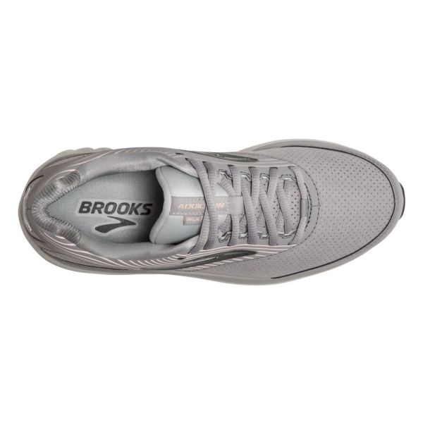 Brooks Shoes - Addiction Walker Suede Alloy/Oyster/Peach            