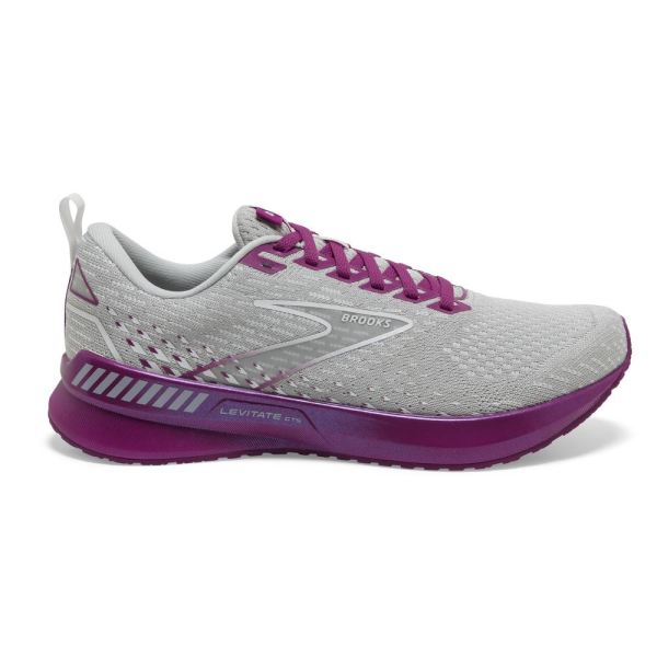 Brooks Shoes - Levitate GTS 5 Grey/Lavender/Baton Rouge