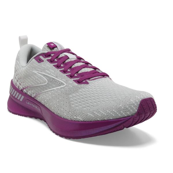 Brooks Shoes - Levitate GTS 5 Grey/Lavender/Baton Rouge            