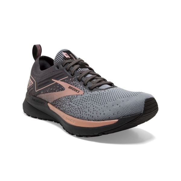 Brooks Shoes - Ricochet 3 Grey/Black/Rose Gold            