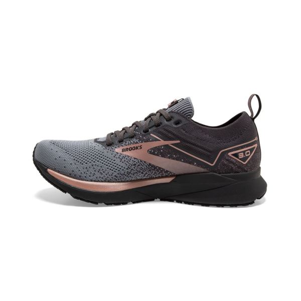 Brooks Shoes - Ricochet 3 Grey/Black/Rose Gold            