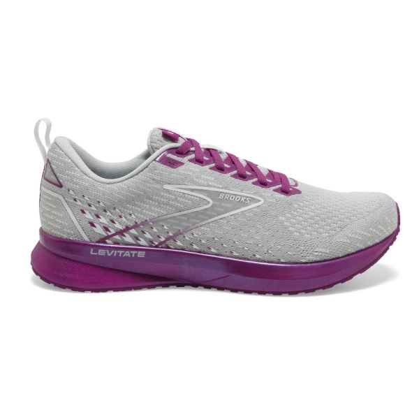 Brooks Shoes - Levitate 5 Grey/Lavender/Baton Rouge