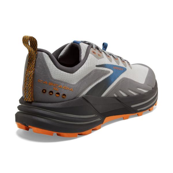 Brooks Shoes - Cascadia 16 Oyster Mushroom/Alloy/Orange            