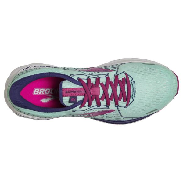 Brooks Shoes - Adrenaline GTS 21 Yucca/Navy Blue/Fuchsia            