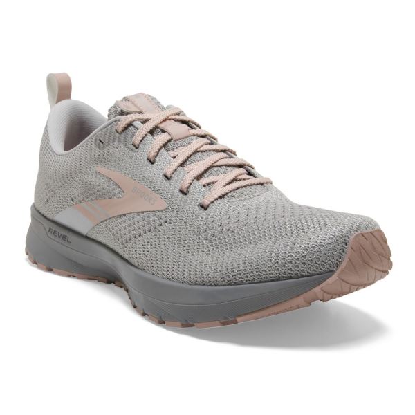 Brooks Shoes - Revel 5 Oyster/Lotus/Metallic Silver            