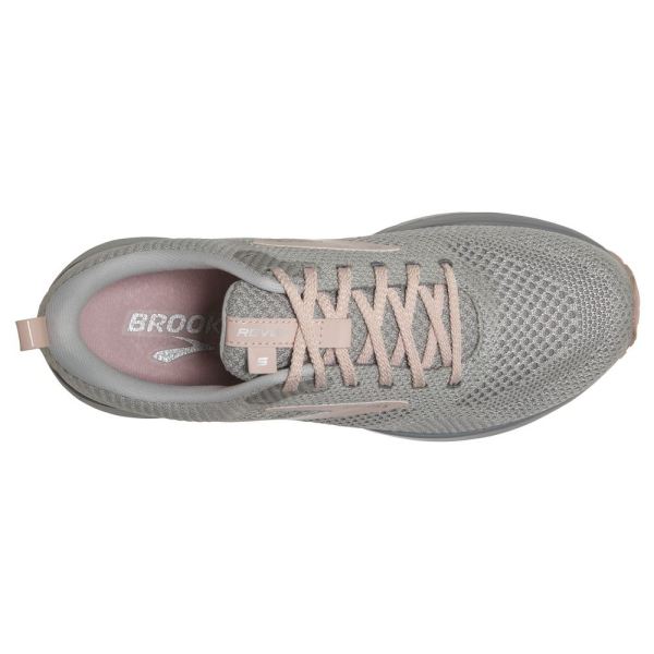 Brooks Shoes - Revel 5 Oyster/Lotus/Metallic Silver            