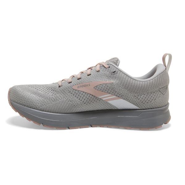 Brooks Shoes - Revel 5 Oyster/Lotus/Metallic Silver            