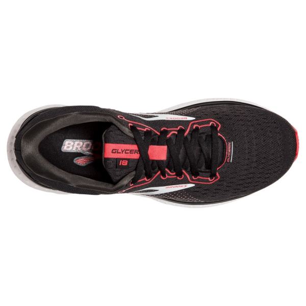 Brooks Shoes - Glycerin 18 Black/Coral/White            