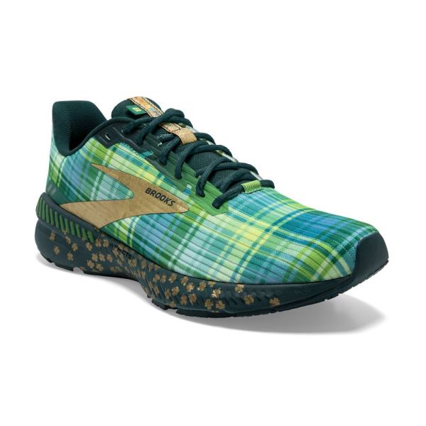 Brooks Shoes - Launch 8 GTS Fern Green/Metallic Gold/Deep Teal            