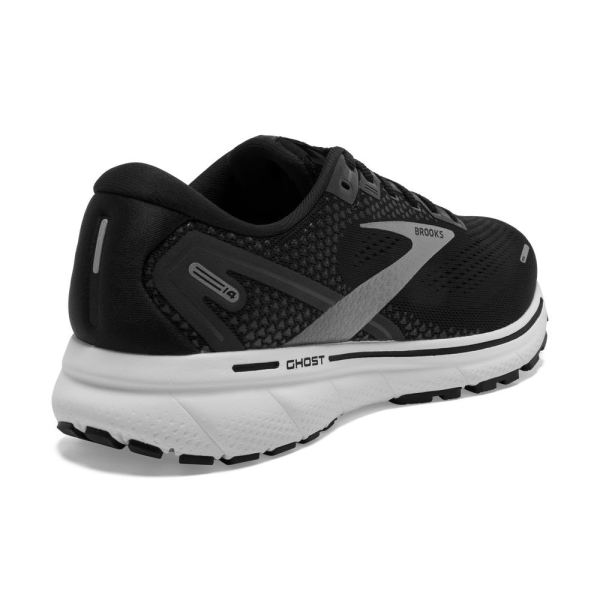 Brooks Shoes - Ghost 14 Black/White/Silver            