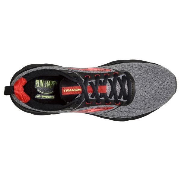 Brooks Shoes - Transmit 3 Alloy/Black/High Risk Red            