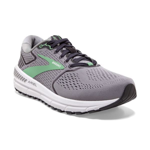 Brooks Shoes - Ariel 20 Alloy/Blackened Pearl/Green            